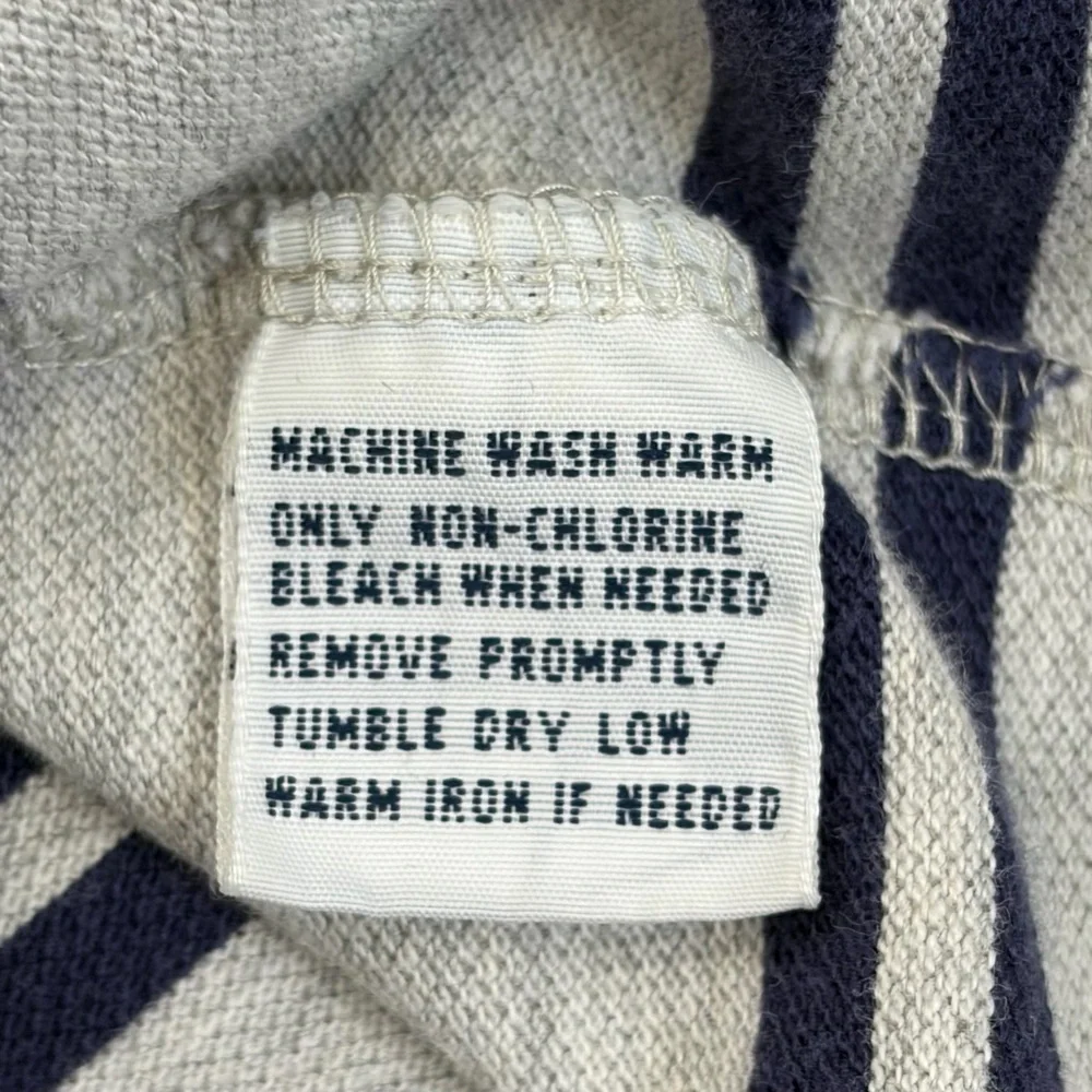 Polo Ralph Lauren Navy & Gray Striped Short Sleeve Polo Shirt (M)